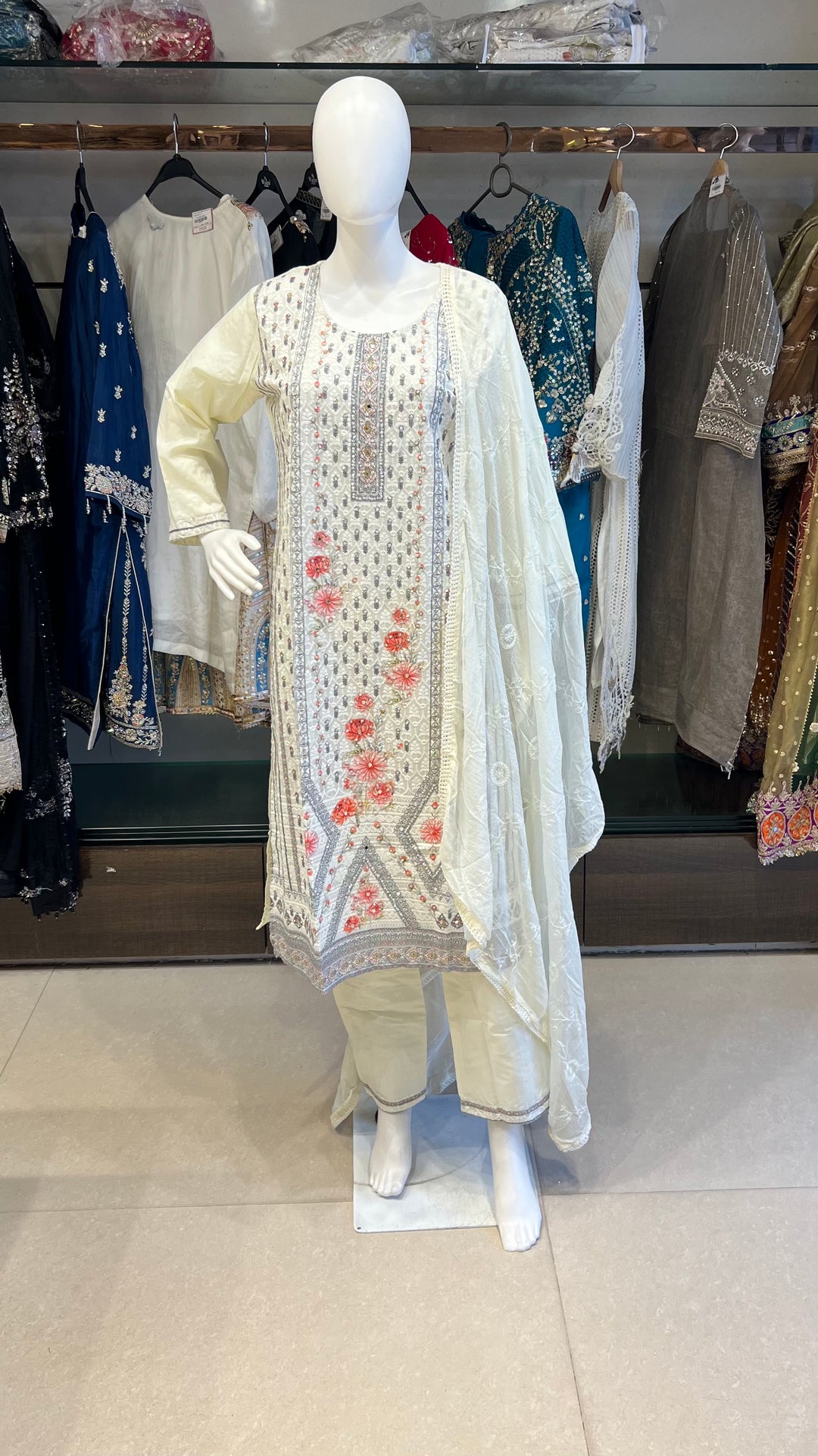 WORK DESIGNER EMBROIDERED SUIT - IKFI03