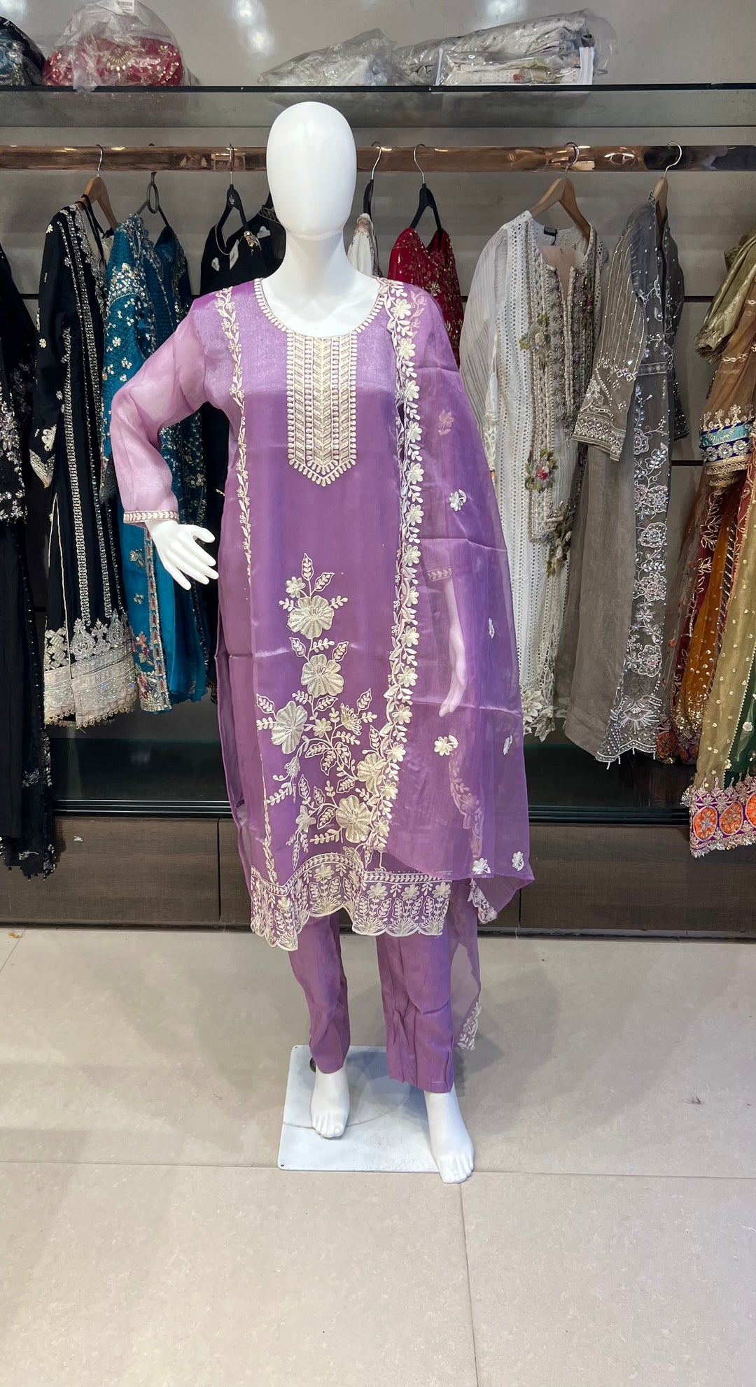 ZARDOSI WORK DESIGNER SUIT - IKFY07