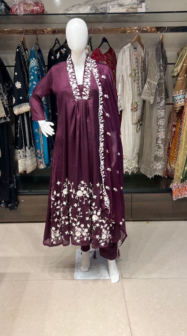 EMBRIDORY WORK DESIGNER SUIT - IKFH03