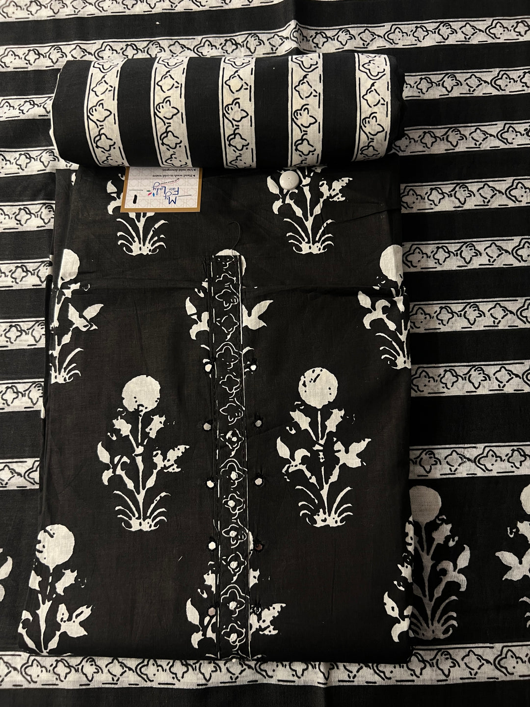 DESIGNER UNSTITCHED DRESS COTTON MATERIAL - IKEJ41