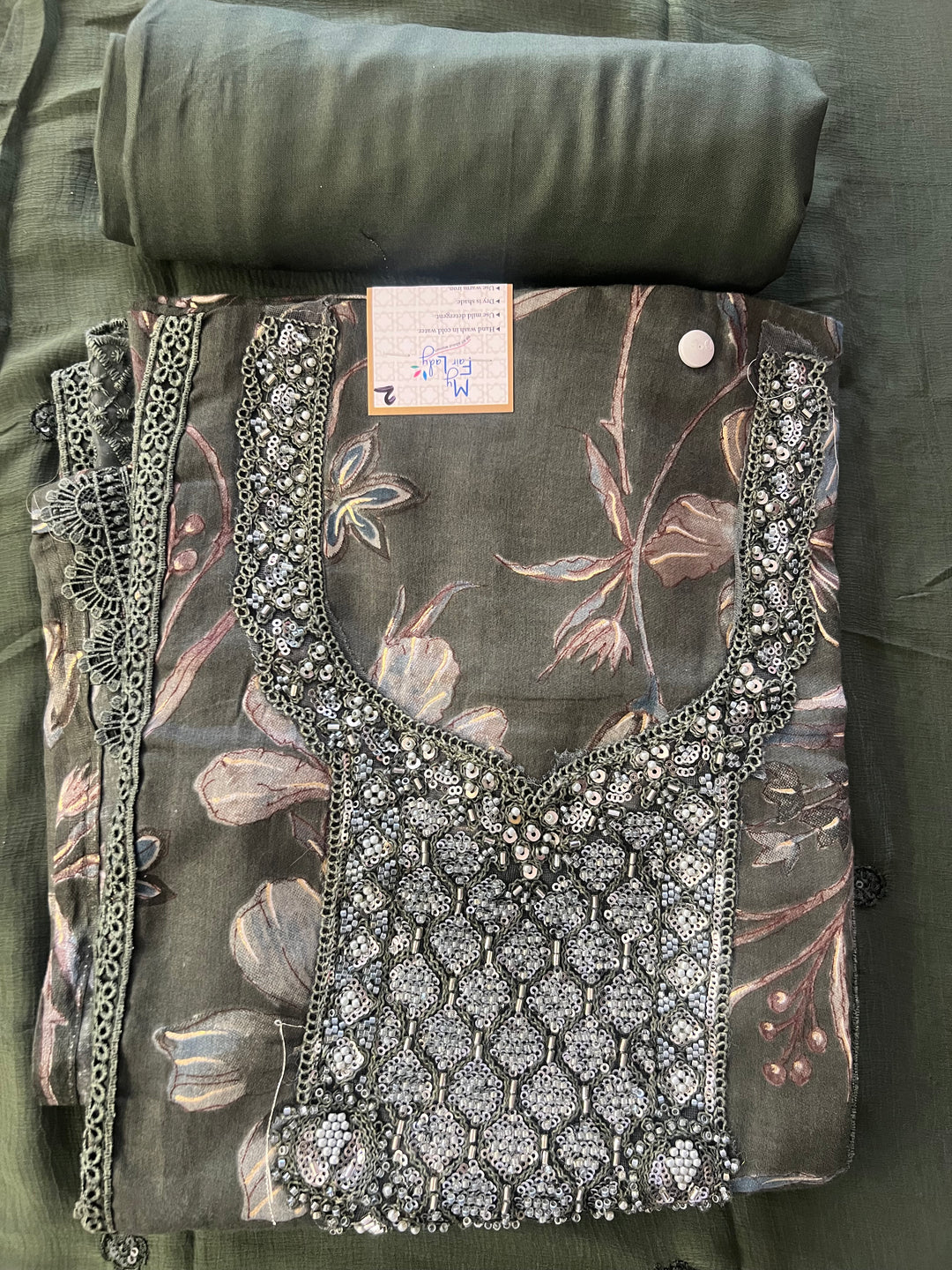 KUSHI DESIGNER UNSTITCHED DRESS MATERIAL-IKDL02