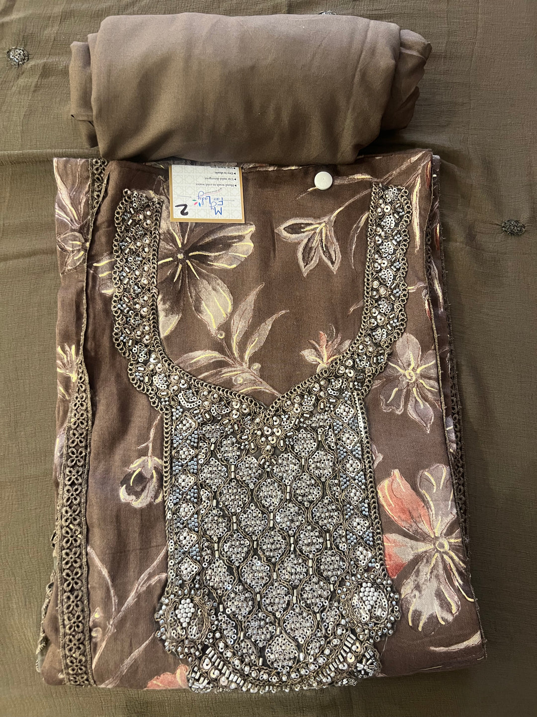 KUSHI DESIGNER UNSTITCHED DRESS MATERIAL-IKDL02