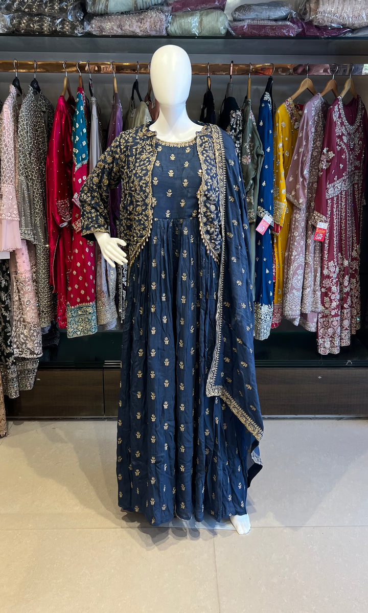 WORK DESIGNER SHORT KOTI GOWN - SBS01