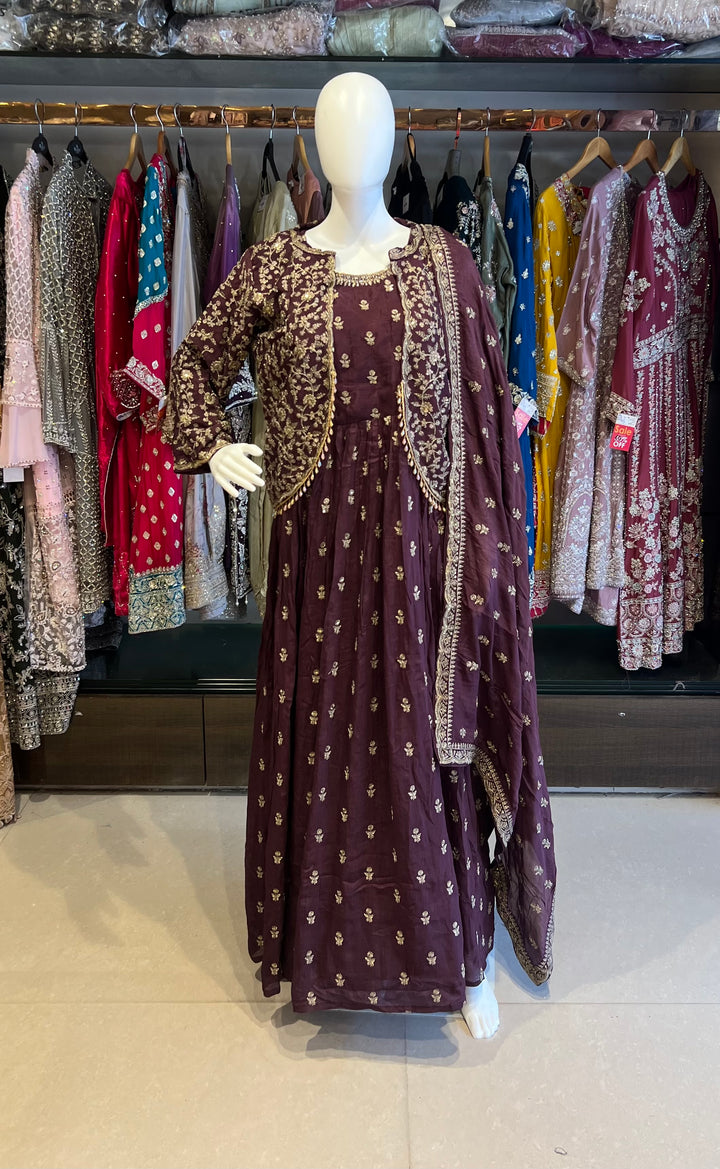 WORK DESIGNER SHORT KOTI GOWN - SBS01