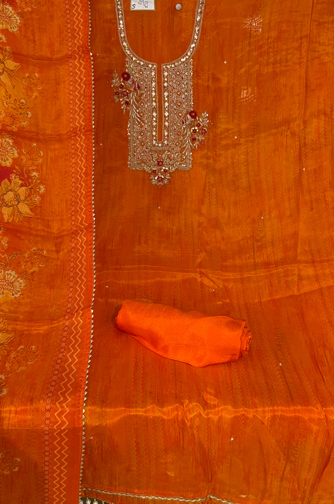 UNSTITCHED ZARDOZI HANDWORK DRESS MATERIAL - IKFP05