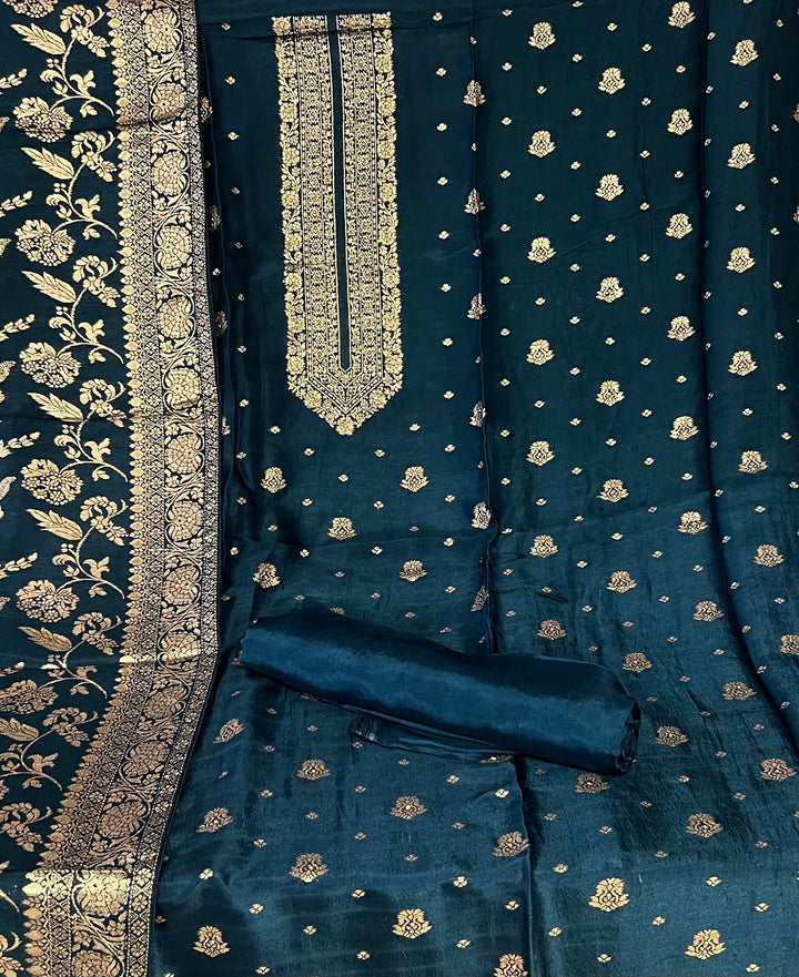 UNSTITCHED BANARAS CUT DANA DRESS MATERIAL - IKFT03