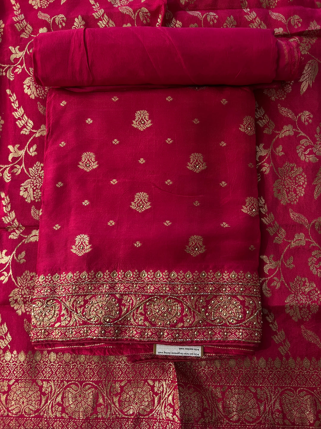 UNSTITCHED BANARAS CUT DANA DRESS MATERIAL - IKFT03