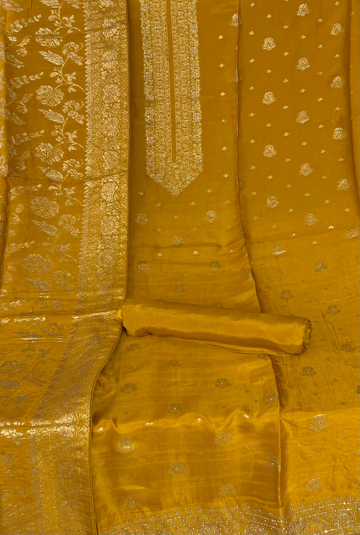 UNSTITCHED BANARAS CUT DANA DRESS MATERIAL - IKFT03