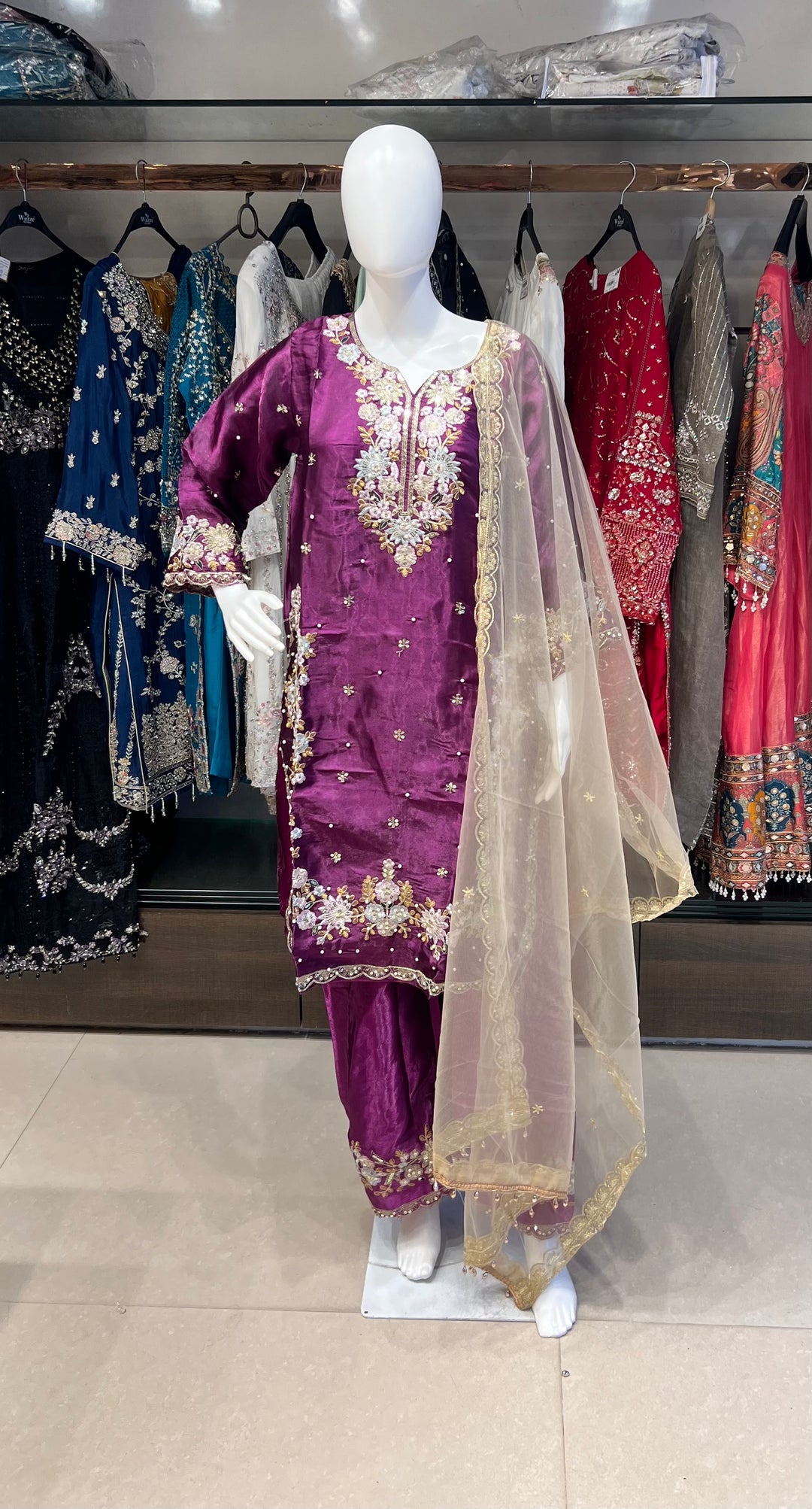 SEQUENCE AND THREAD WORK DESIGNER SUIT (3XL) - IKFC01