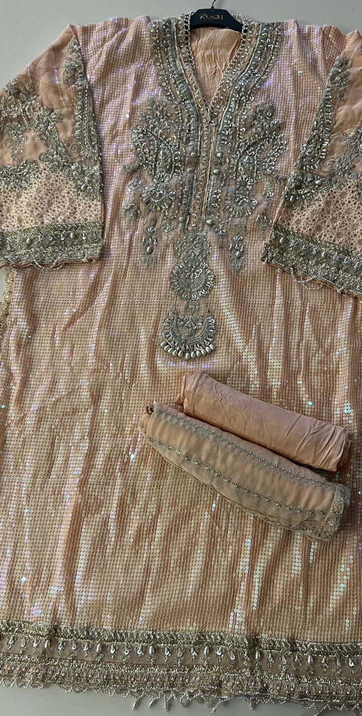 PAKISTANI HANDWORK DESIGNER SUIT - TMF01
