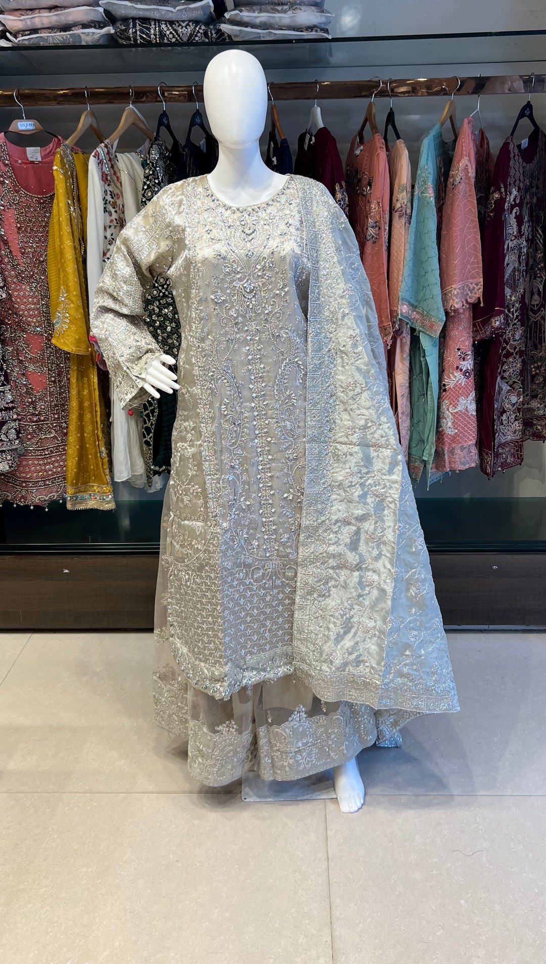 PAKISTANI HANDWORK DESIGNER SUIT - TMF01