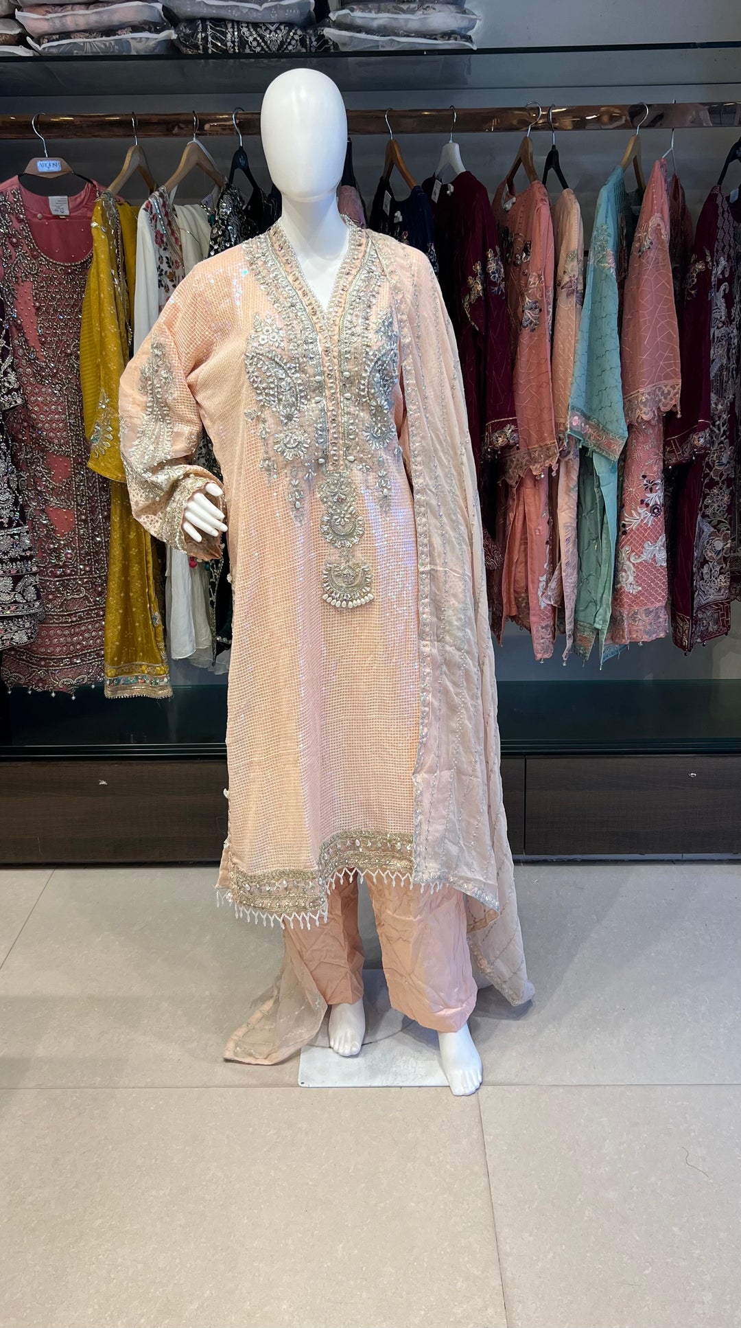 PAKISTANI HANDWORK DESIGNER SUIT - TMF01
