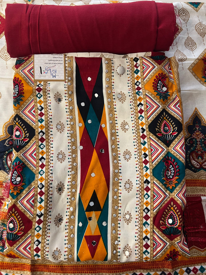 KASHMIRI DESIGNER UNSTITCHED DRESS MATERIAL-IKDD01