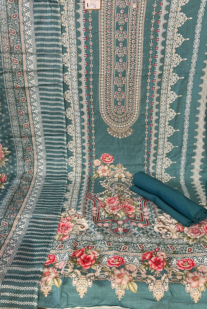 KASHMIRI DESIGNER UNSTITCHED DRESS MATERIAL-IKDD01