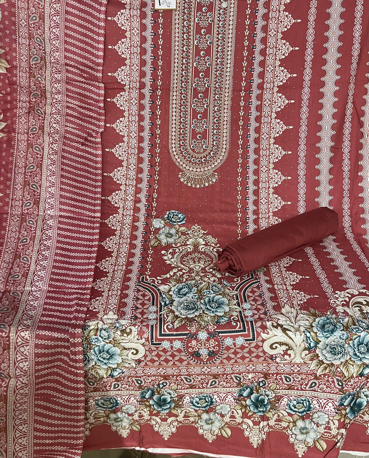KASHMIRI DESIGNER UNSTITCHED DRESS MATERIAL-IKDD01