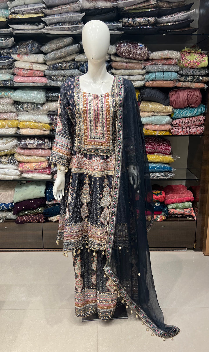 RAJWADI SILK DESIGNER SUIT-IKRR05/3