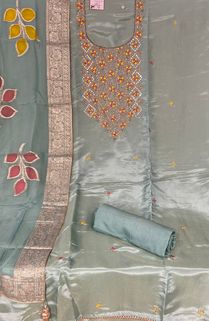 UNSTICHED WORK DESIGNER SUIT (SILK) - BTH108/10