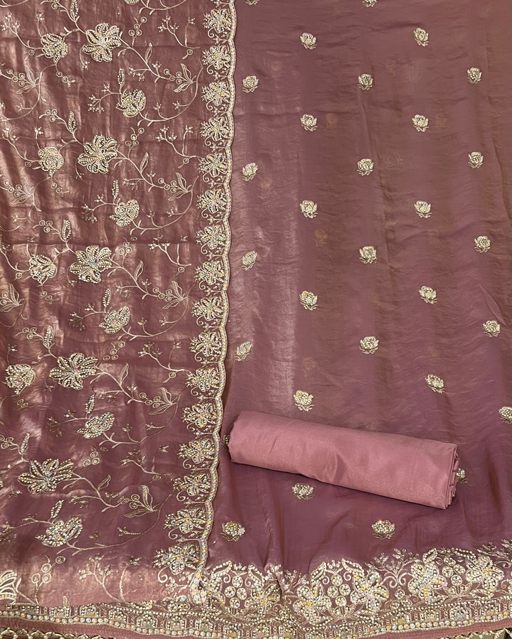 EMBROIDERY STONE WORK DESIGNER SUIT - MZEJ05