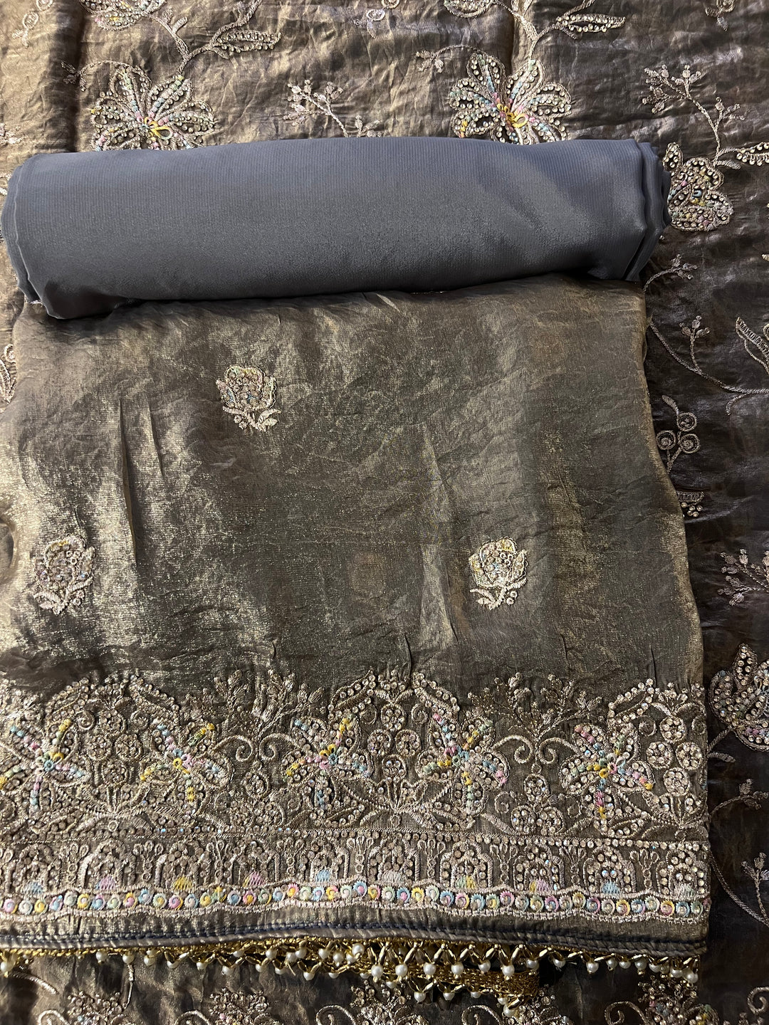 EMBROIDERY STONE WORK DESIGNER SUIT - MZEJ05