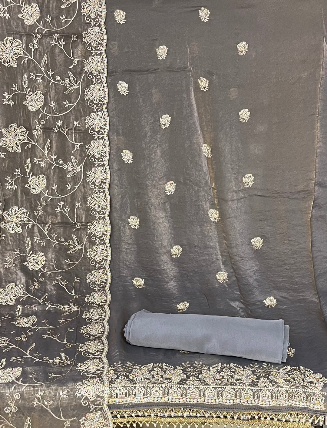 EMBROIDERY STONE WORK DESIGNER SUIT - MZEJ05