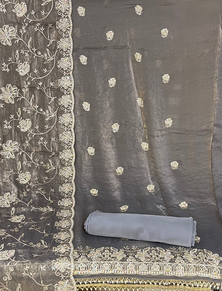 EMBROIDERY STONE WORK DESIGNER SUIT - MZEJ05