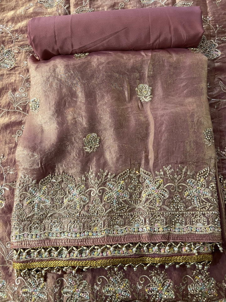 EMBROIDERY STONE WORK DESIGNER SUIT - MZEJ05