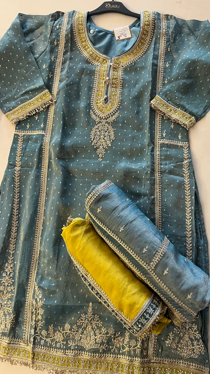 ZARI WORK DESIGNER SUIT - IKFV05