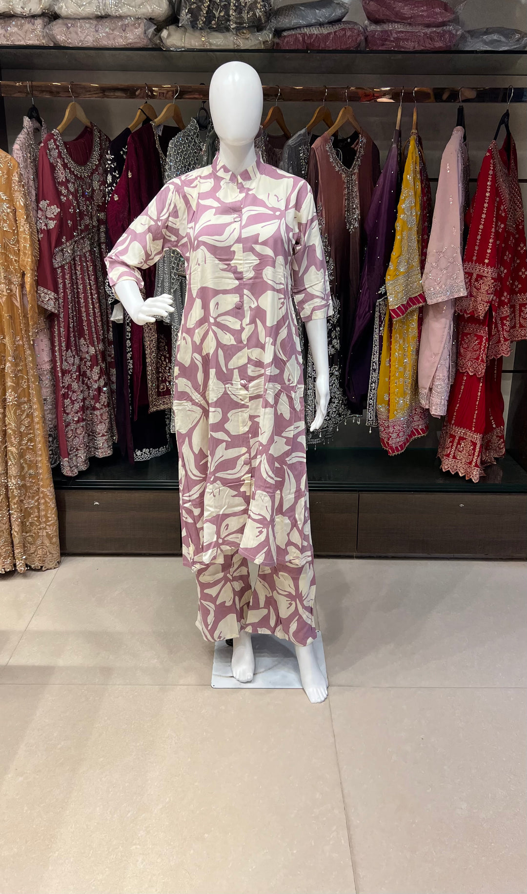 RAYON PRINTED COORD SET  -IKCP04/3