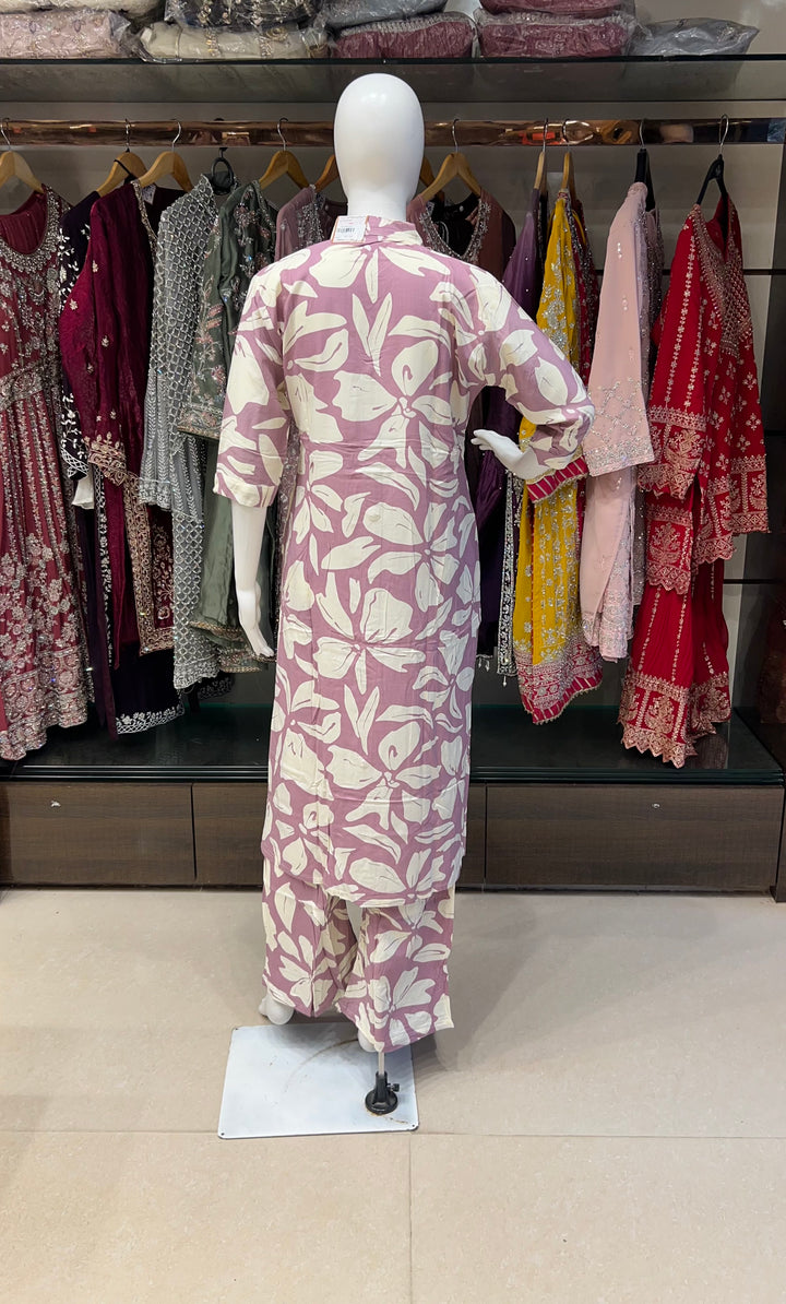 RAYON PRINTED COORD SET  -IKCP04/3