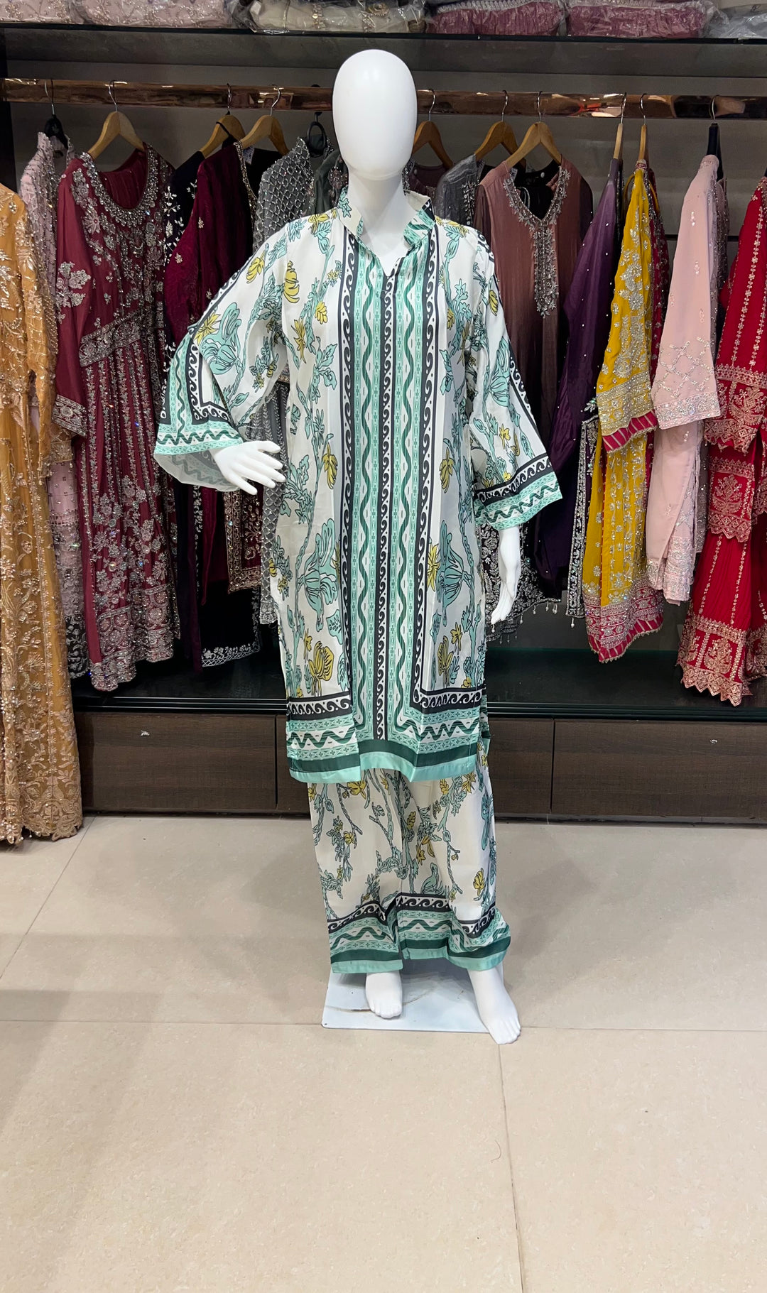 RAYON PRINTED COORD SET  -IKCP03/5