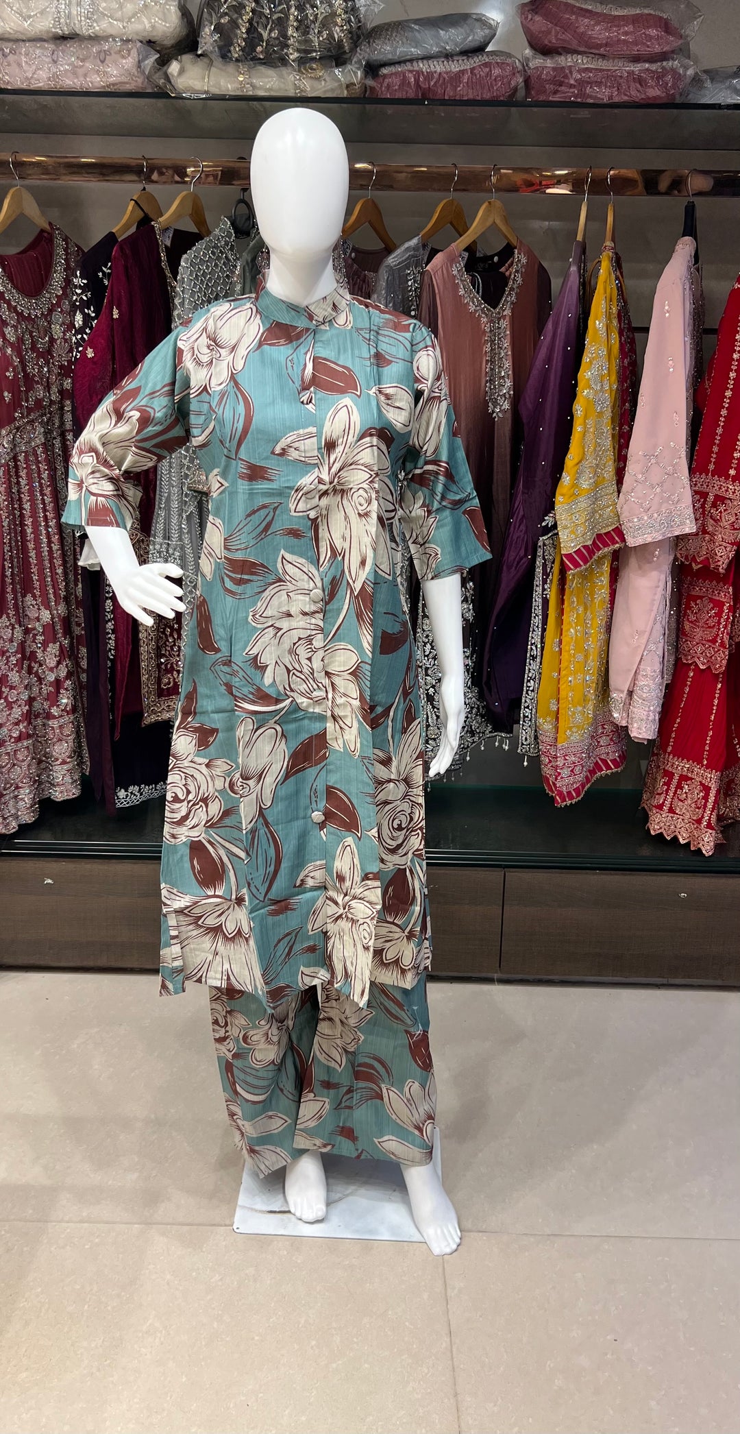 RAYON PRINTED COORD SET  -IKCP02/9