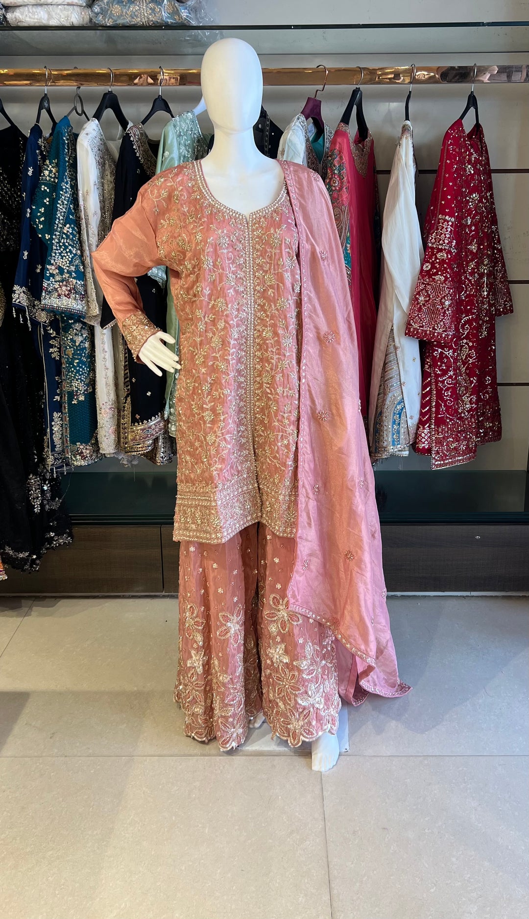 ZARI WORK DESIGNER SUIT - IKFV02
