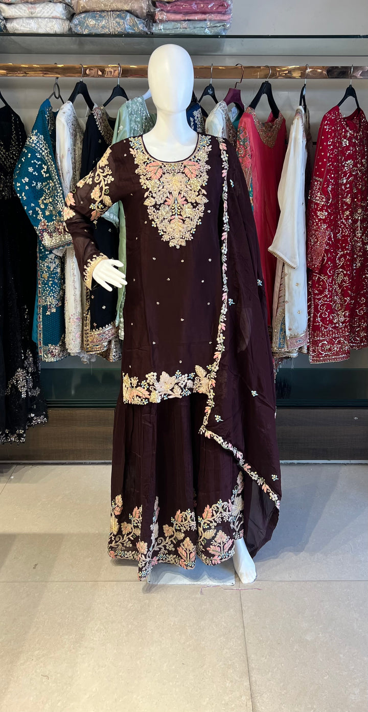 EMBRIDORY WORK DESIGNER SUIT - BTZA09