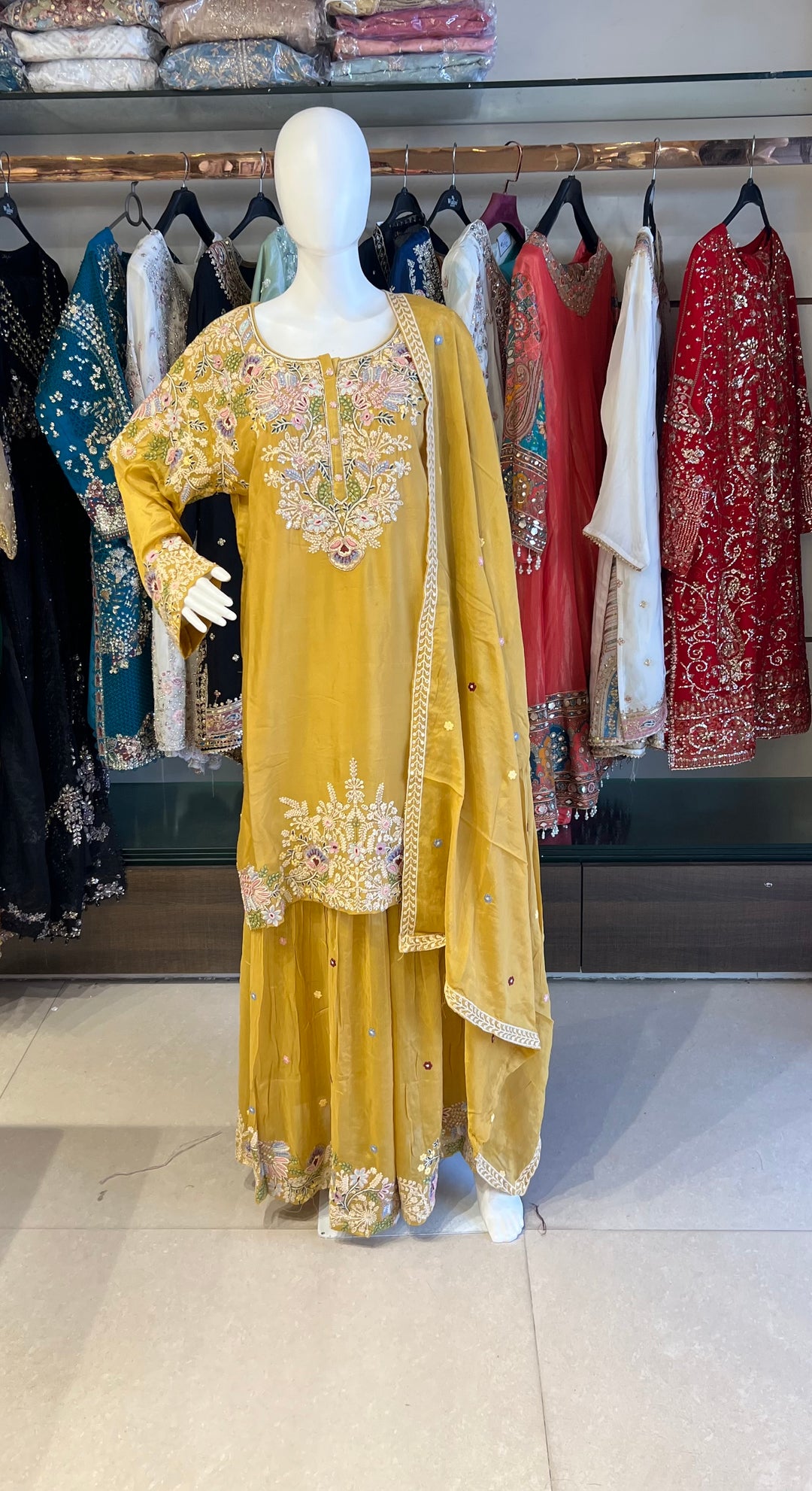 EMBRIDORY WORK DESIGNER SUIT - BTZA13