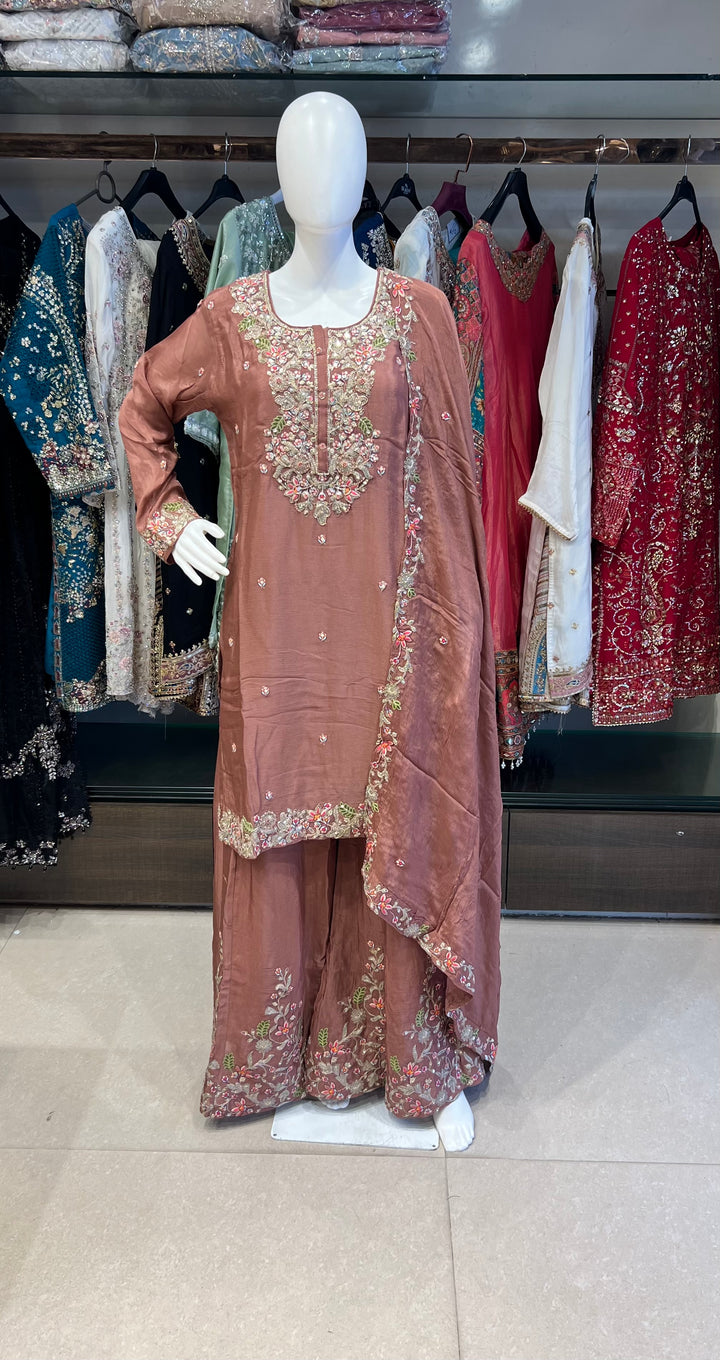 EMBRIDORY WORK DESIGNER SUIT - BTZA11