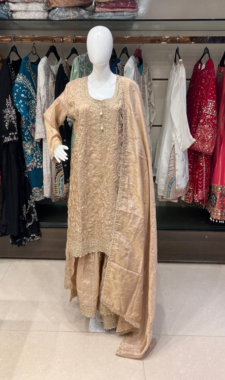 ZARI WORK DESIGNER SUIT - IKFV03