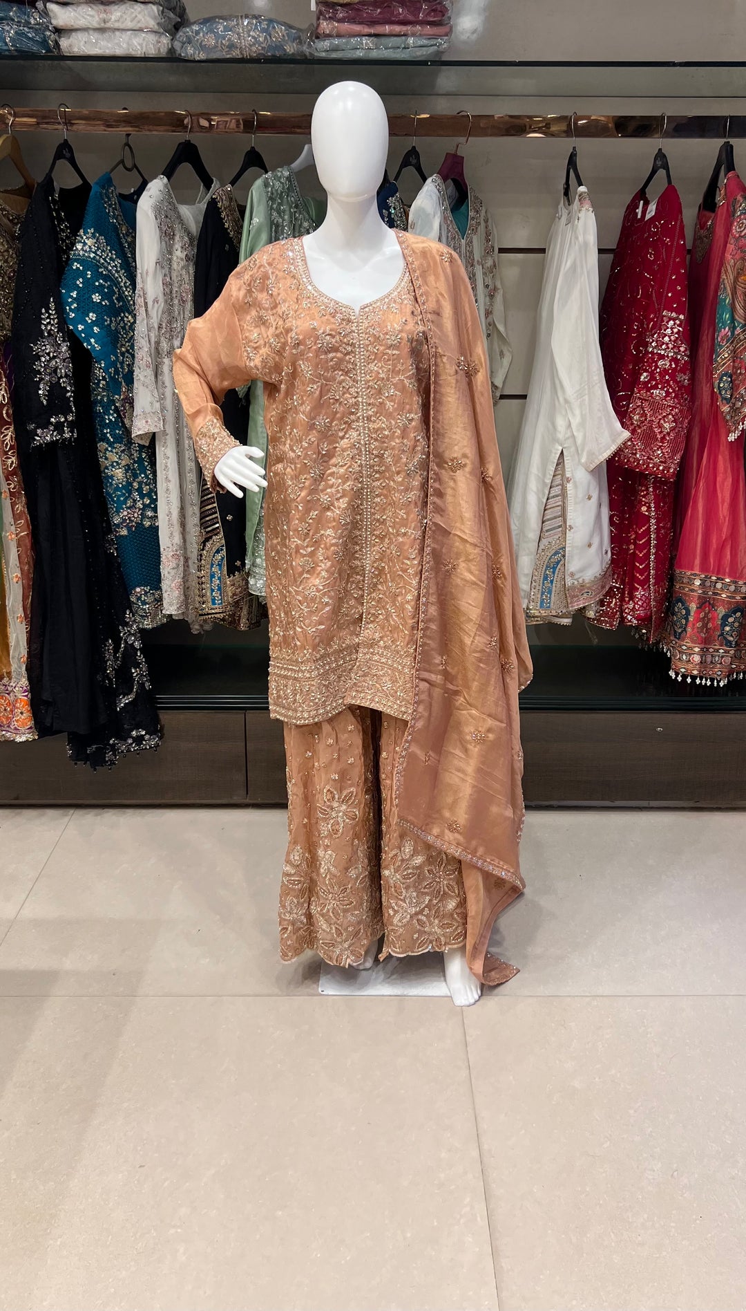 ZARI WORK DESIGNER SUIT - IKFV02
