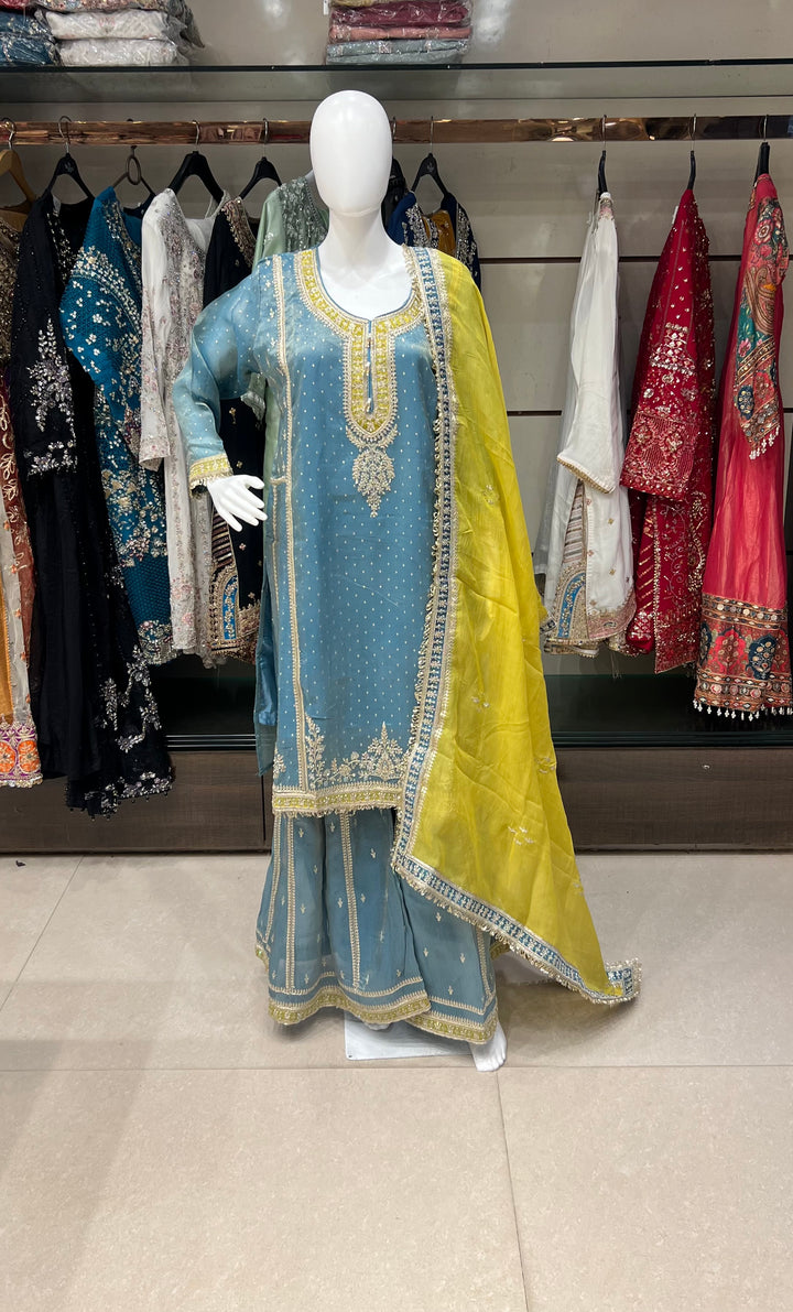 ZARI WORK DESIGNER SUIT - IKFV05