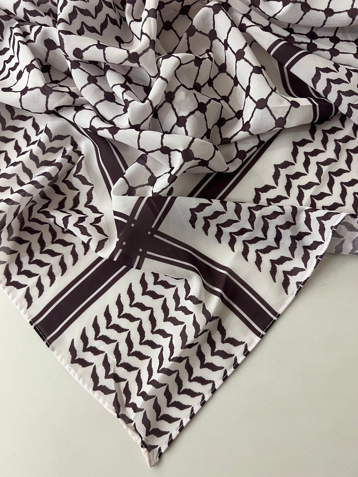 PALESTINE PRINTED NEW SCARFS (GORGETTE FABRIC) - BJ004