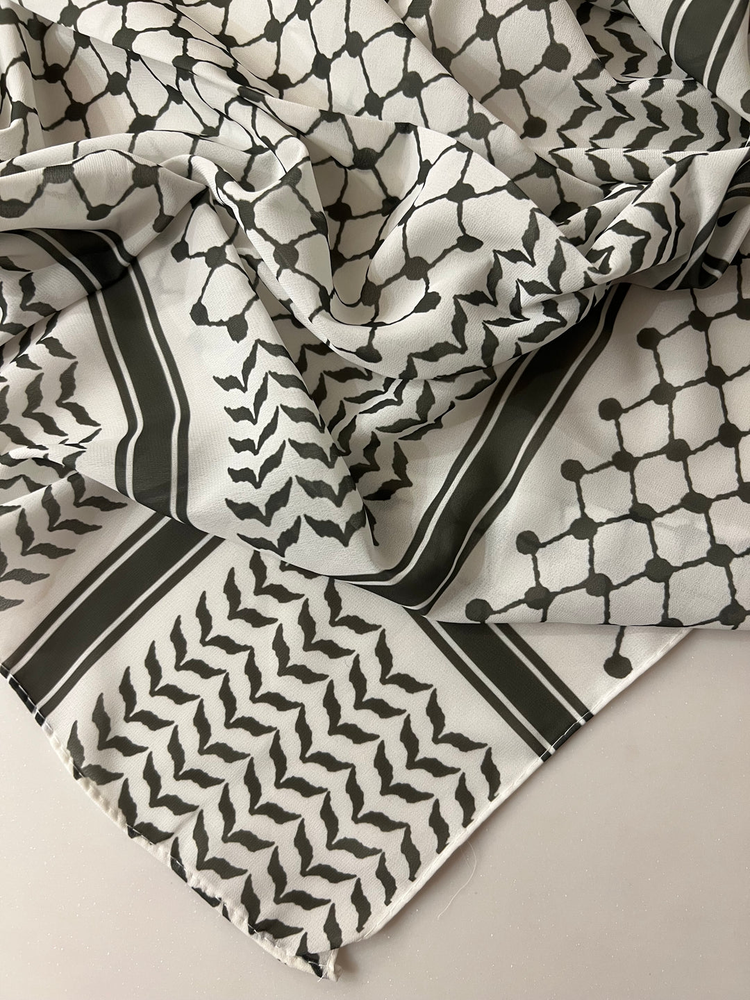 PALESTINE PRINTED NEW SCARFS (GORGETTE FABRIC) - BJ004