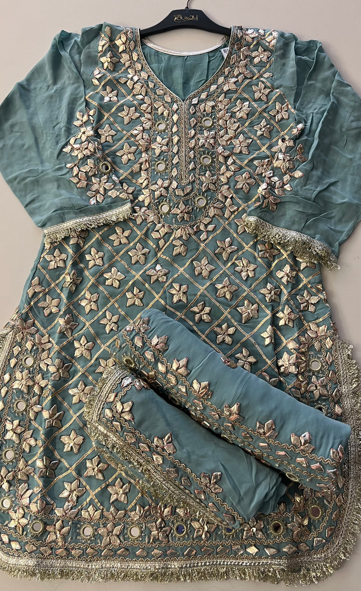 GOTA MIRROR WORK DESIGNER SUIT - IKJE01