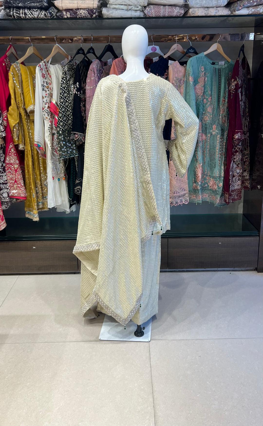 SEQUINCE WITH DIMAND WORK DESIGNER SUIT - IKJE03