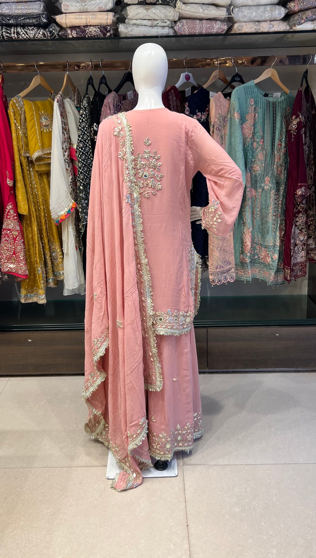 GOTA MIRROR WORK DESIGNER SUIT - IKJE01