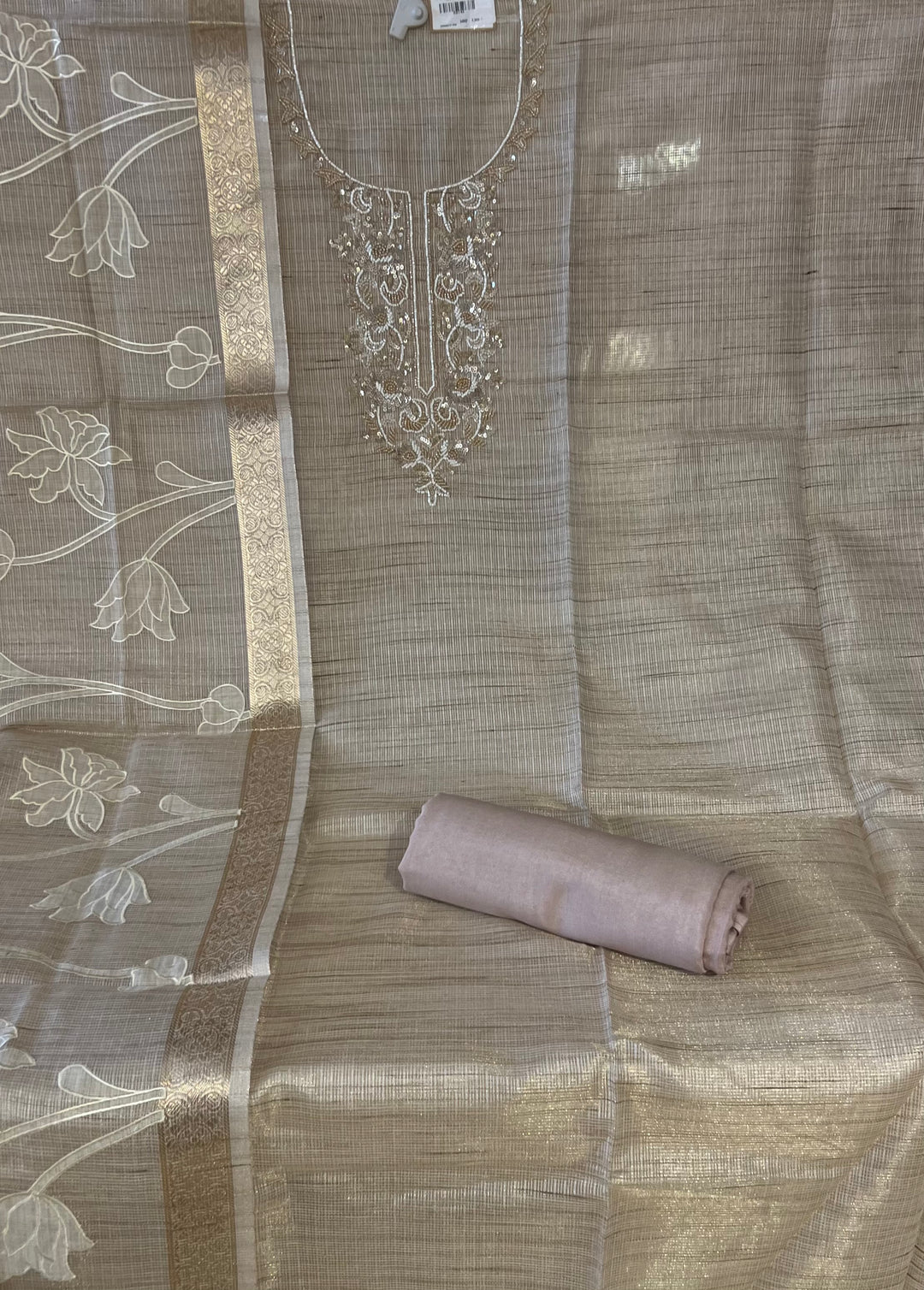 HEER ORGANZA DESIGNER UNSTITCHED DRESS MATERIAL - BRT63