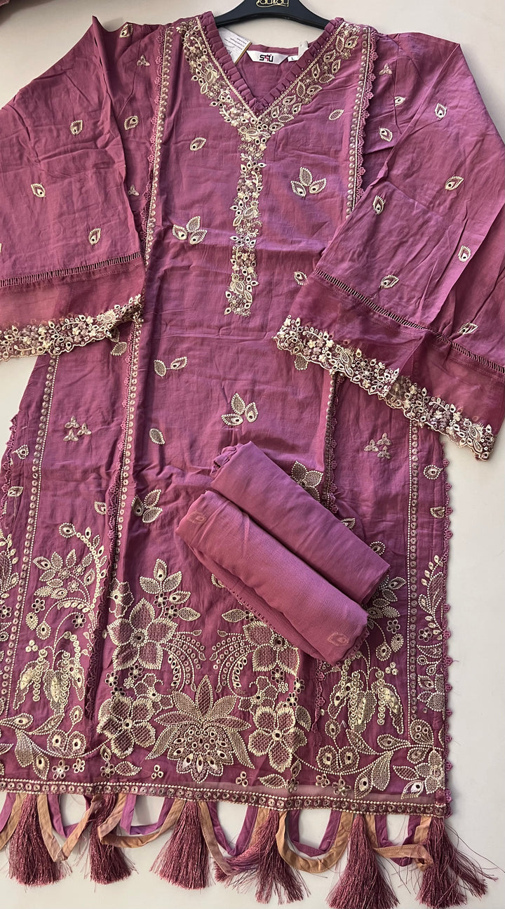 EMBROIDERY COTTON DESIGNER SUIT - BRT25