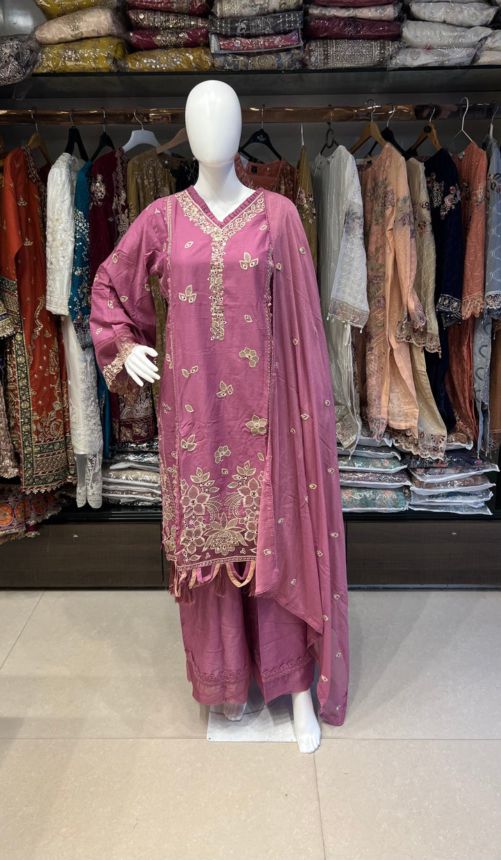 EMBROIDERY COTTON DESIGNER SUIT - BRT25