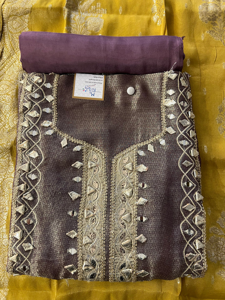 DESIGNER UNSTITCHED DRESS MATERIAL-MAMT04