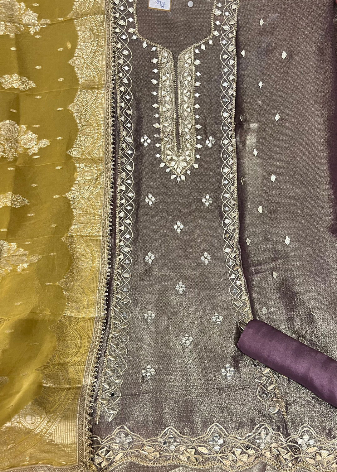 DESIGNER UNSTITCHED DRESS MATERIAL-MAMT04