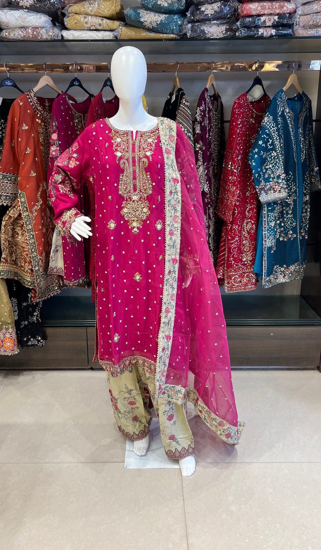 PAKISTANI HANDWORK DESIGNER SUIT - TMF01