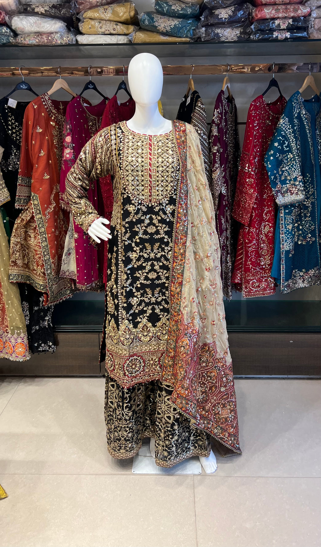 PAKISTANI HANDWORK DESIGNER SUIT - TMF01